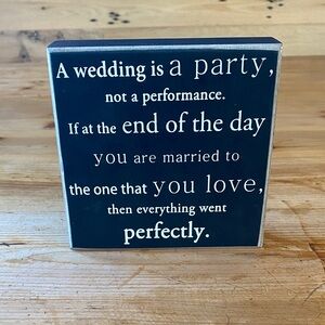 Inspirational wedding plaque